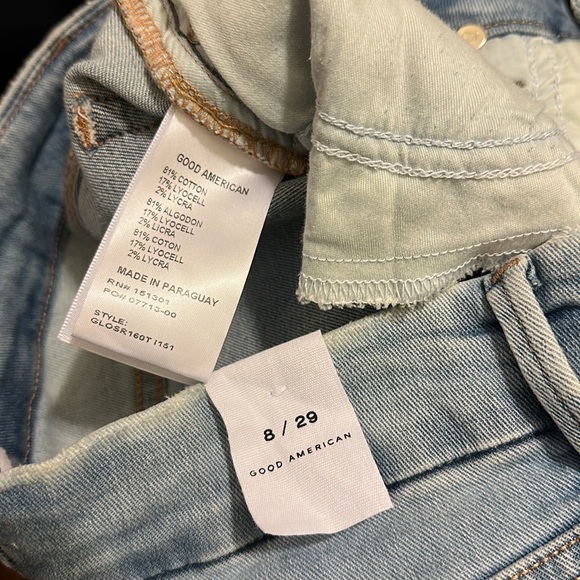 New Good American Good Legs skinny high rise distressed light wash ankle jean - Picture 15 of 15